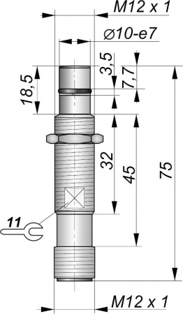 Датчик бесконтактный индуктивный ИД03-NC-PNP-P-35(12X18H10T)