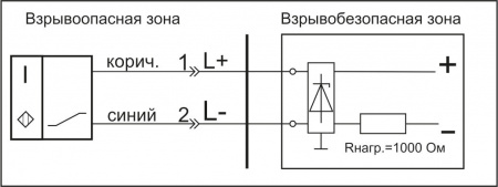 Датчик индуктивный бесконтактный взрывобезопасный "NAMUR" SNI 40-50-PL-HT