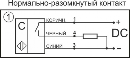 Датчик бесконтактный ёмкостный ЕУ01-NO-PNP-PC4-М12х1(12X18H10T)