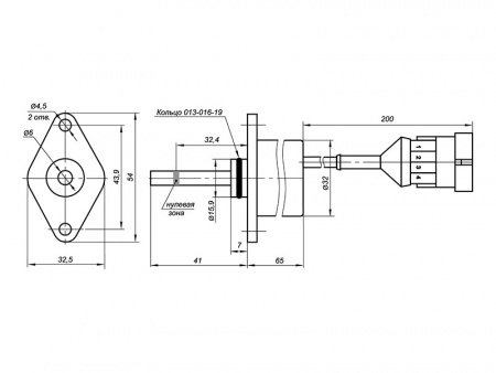 Датчик нулевого положения ZPS01-8PZ-0,2P4A